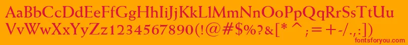 WeissBoldBt Font – Red Fonts on Orange Background