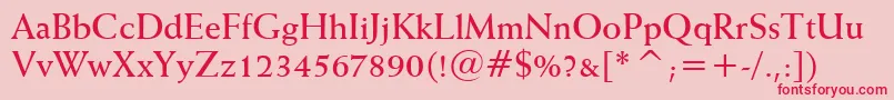 WeissBoldBt Font – Red Fonts on Pink Background