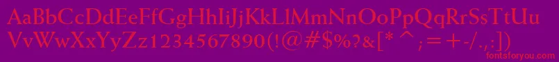 WeissBoldBt Font – Red Fonts on Purple Background