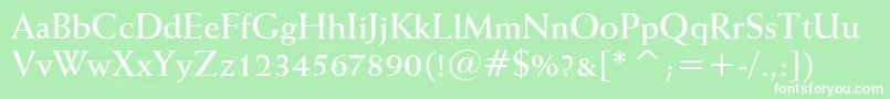 WeissBoldBt Font – White Fonts on Green Background
