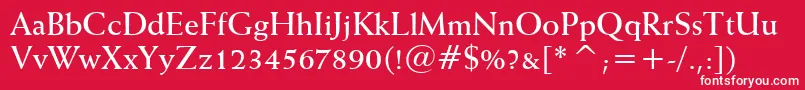 WeissBoldBt Font – White Fonts on Red Background
