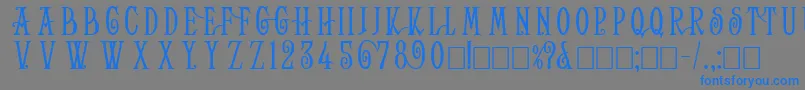 HelenaWide Font – Blue Fonts on Gray Background