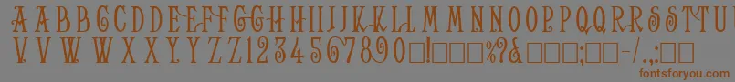 HelenaWide Font – Brown Fonts on Gray Background