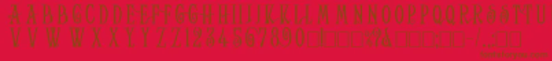 HelenaWide Font – Brown Fonts on Red Background