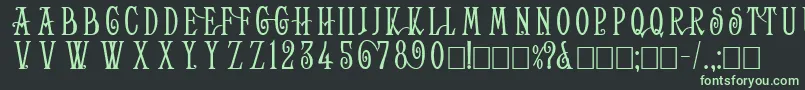 HelenaWide Font – Green Fonts on Black Background