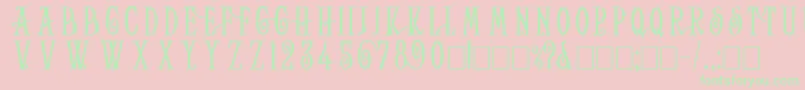 HelenaWide Font – Green Fonts on Pink Background