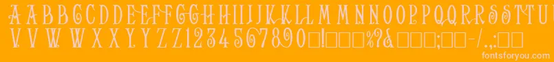 HelenaWide Font – Pink Fonts on Orange Background