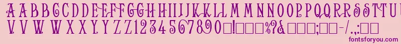 HelenaWide Font – Purple Fonts on Pink Background
