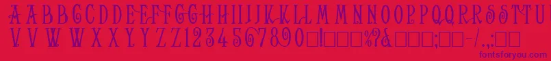 HelenaWide Font – Purple Fonts on Red Background