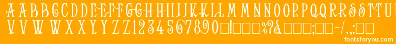 HelenaWide Font – White Fonts on Orange Background