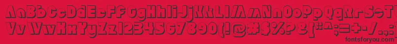 AldoExtruded Font – Black Fonts on Red Background