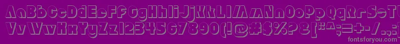 AldoExtruded Font – Gray Fonts on Purple Background