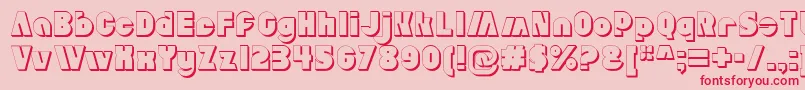 AldoExtruded Font – Red Fonts on Pink Background