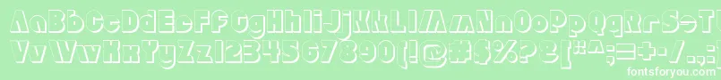 AldoExtruded Font – White Fonts on Green Background