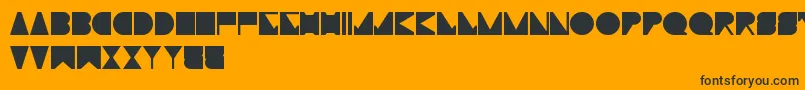 Czcionka TypoMoiserTechno – czarne czcionki na pomarańczowym tle