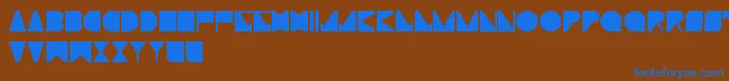 Police TypoMoiserTechno – polices bleues sur fond brun