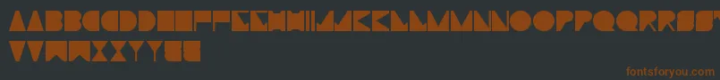 Шрифт TypoMoiserTechno – коричневые шрифты на чёрном фоне