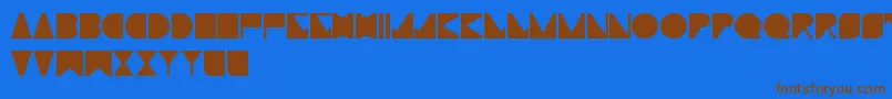 fuente TypoMoiserTechno – Fuentes Marrones Sobre Fondo Azul
