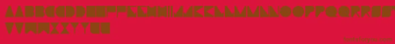 フォントTypoMoiserTechno – 赤い背景に茶色の文字
