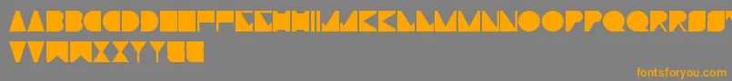 Czcionka TypoMoiserTechno – pomarańczowe czcionki na szarym tle