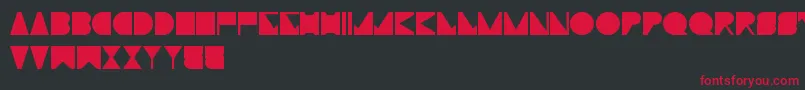 Czcionka TypoMoiserTechno – czerwone czcionki na czarnym tle