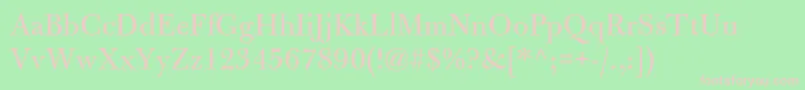 BulmerMtRegular Font – Pink Fonts on Green Background
