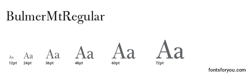 Размеры шрифта BulmerMtRegular