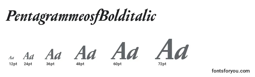 PentagrammeosfBolditalic Font Sizes