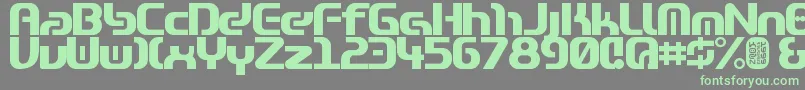 Zone99 Font – Green Fonts on Gray Background