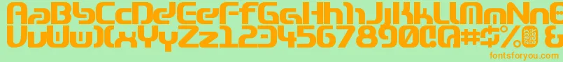 Zone99 Font – Orange Fonts on Green Background