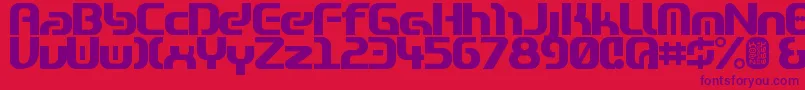 Zone99 Font – Purple Fonts on Red Background