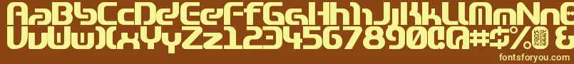 Zone99 Font – Yellow Fonts on Brown Background