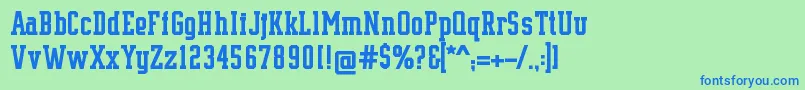 SupremeBw90Bold Font – Blue Fonts on Green Background