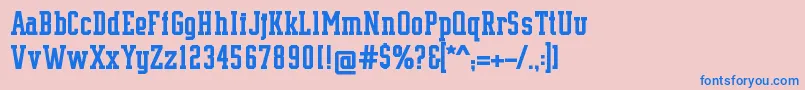 SupremeBw90Bold Font – Blue Fonts on Pink Background