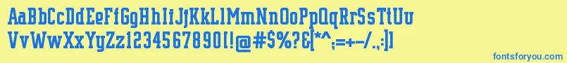 SupremeBw90Bold Font – Blue Fonts on Yellow Background