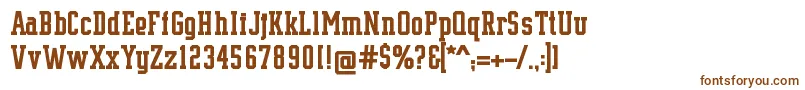 Шрифт SupremeBw90Bold – коричневые шрифты на белом фоне