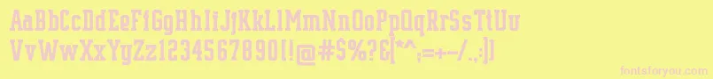 SupremeBw90Bold Font – Pink Fonts on Yellow Background