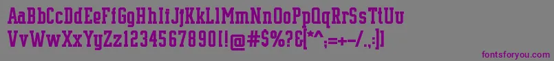 Шрифт SupremeBw90Bold – фиолетовые шрифты на сером фоне