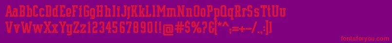 SupremeBw90Bold Font – Red Fonts on Purple Background