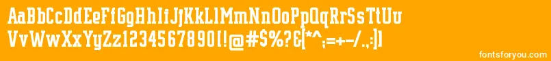 SupremeBw90Bold Font – White Fonts on Orange Background