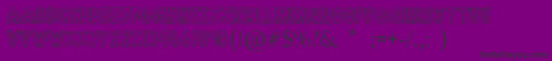 フォントAStitchPlusNine – 紫の背景に黒い文字