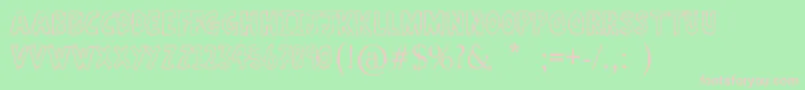 AStitchPlusNine Font – Pink Fonts on Green Background