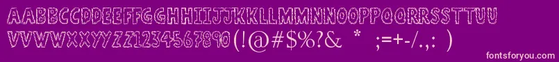 AStitchPlusNine Font – Pink Fonts on Purple Background