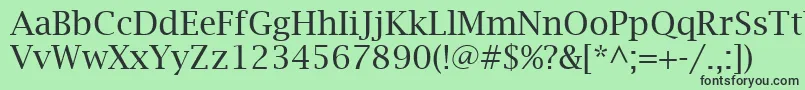 LucidaBright Font – Black Fonts on Green Background