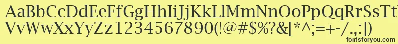 LucidaBright Font – Black Fonts on Yellow Background