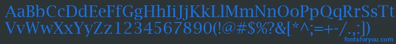 LucidaBright Font – Blue Fonts on Black Background