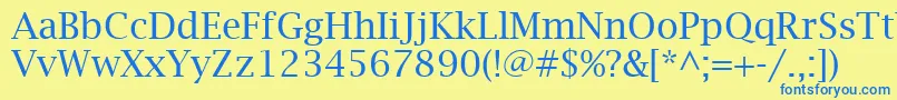 LucidaBright Font – Blue Fonts on Yellow Background