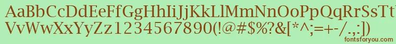 LucidaBright Font – Brown Fonts on Green Background