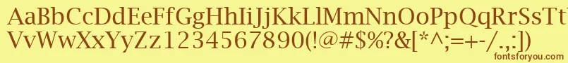 LucidaBright Font – Brown Fonts on Yellow Background