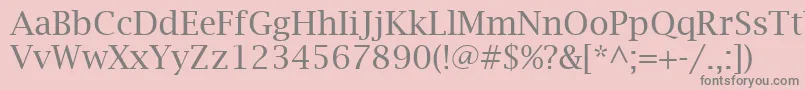 LucidaBright Font – Gray Fonts on Pink Background